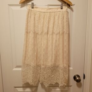 Tea Length Lace Skirt